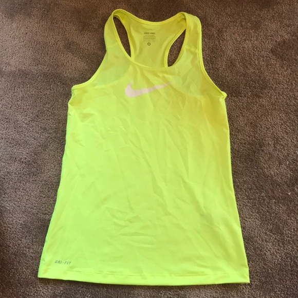 yellow nike tank top
